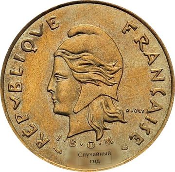 100 франков 2006-2017 Новая Каледония