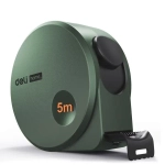Рулетка "Home Series Green" Deli HT8519L 5мх19мм (Эксклюзивный дизайн, корпус из софттач пластика, противоскользящая резиновая вставка, подарочная упаковка)