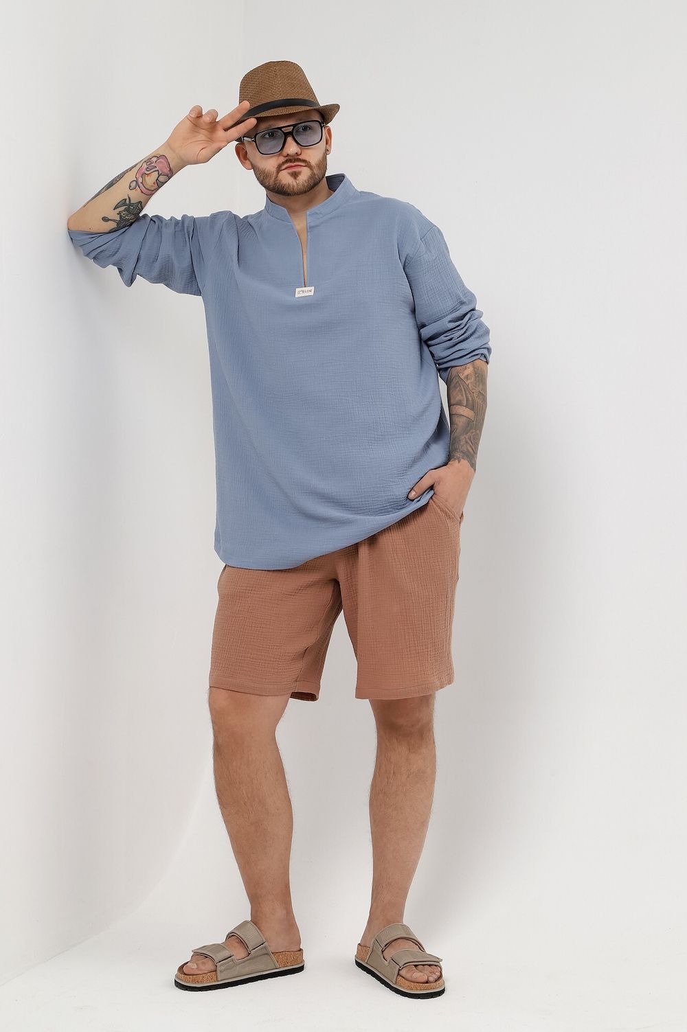 Джемпер мужской Баунти-4 Виотекс СЕРО-ГОЛУБОЙ