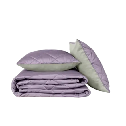 Покрывало + 2 наволочки BuyColor Фиалка/Шалфей