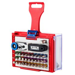 МАСТАК (058-10033C) Набор вставок (бит) 1/4", TORX, HEX, Pozidriv, Phillips, Slotted, 33 предмета