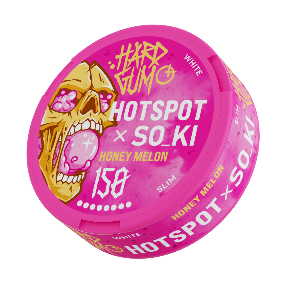 СНЮС HOTSPOT x SO_KI HARD GUM HONEY MELON (150МГ) - ЖВАЧКА МЕДОВАЯ ДЫНЯ