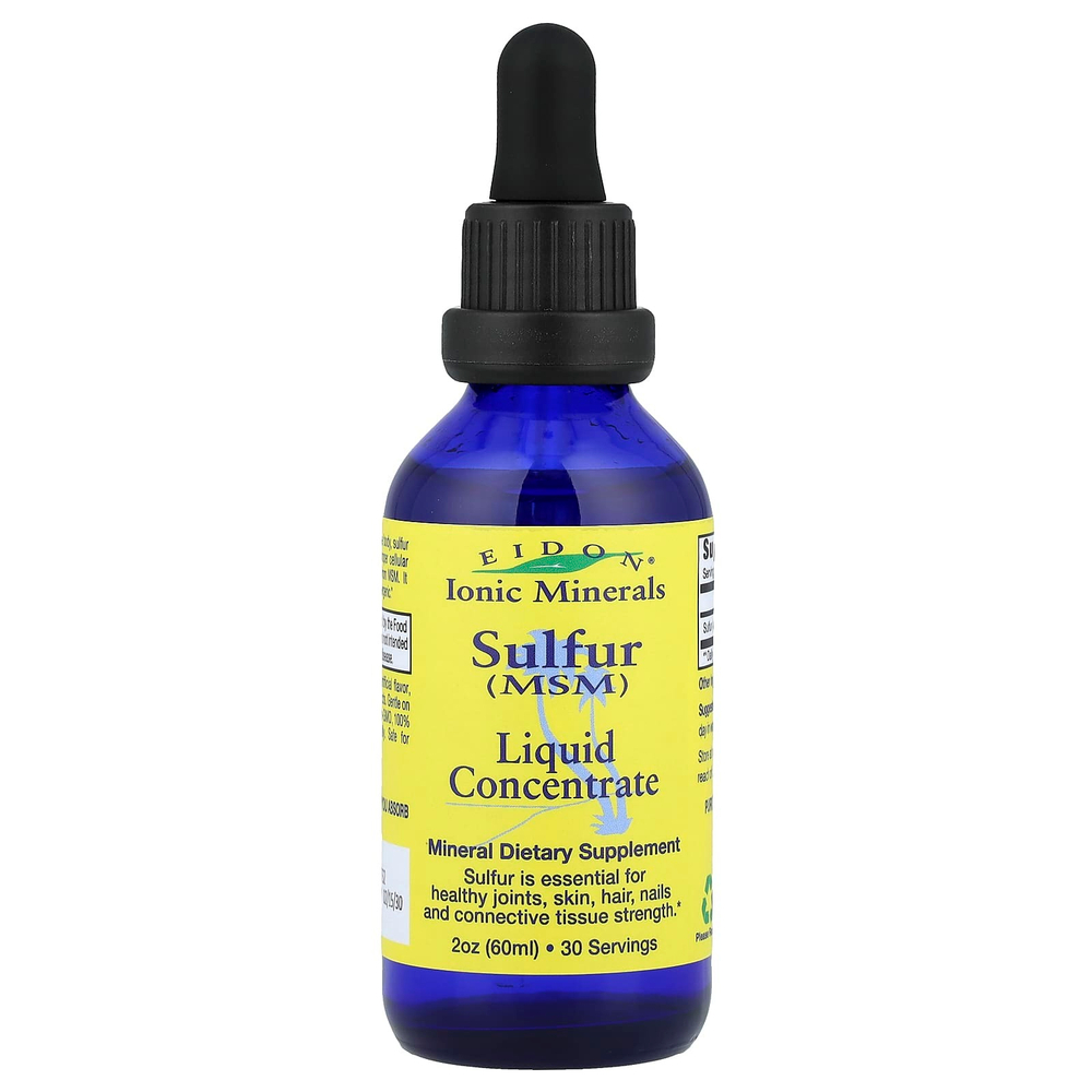 Eidon Ionic Minerals, сера, жидкий концентрат, 60 мл (2 унции)
