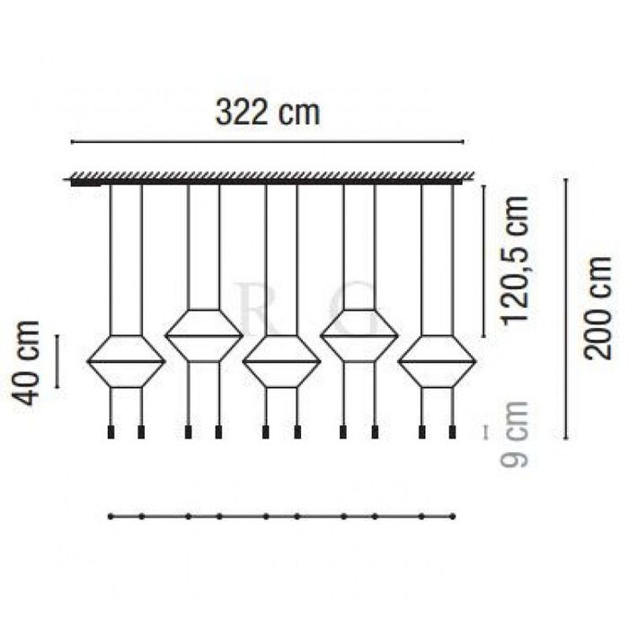 Подвесной светильник Vibia Wireflow 0330