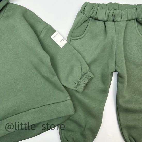 Комплект из футера с начесом "Over" хаки