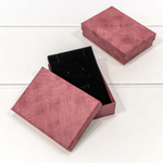 Коробка Ювелирная 11х8х3.4 см Набор 2 шт (Бордовый)