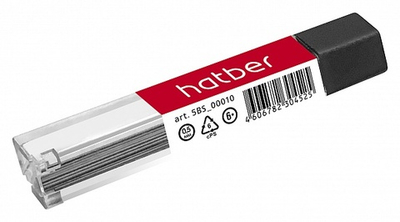 Грифели для механических карандашей Hatber 12шт. 0,5мм HB