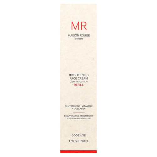 Codeage, Maison Rouge Skincare, осветляющий крем для лица, сменный блок, 50 мл (1,7 жидк. унции)