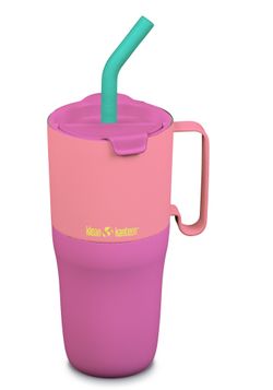 Термостакан Klean Kanteen Rise Tumbler 26oz Straw Lid (770 мл) Pink Lemonade Kaleidoscope