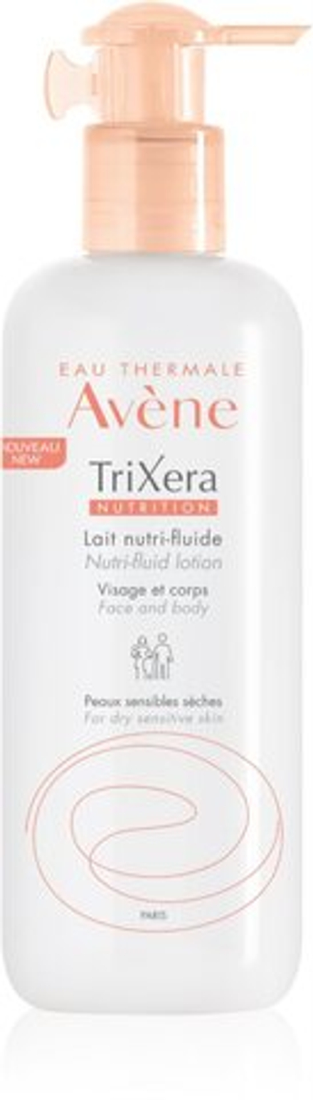 Avene TriXera Nutrition - интенсивное питательное молочко-флюид для лица и тела для сухой и чувствительной кожи /   400  ml  / GTIN 3282770074727