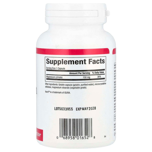 Natural Factors, цитрат магния, 150 мг, 90 капсул