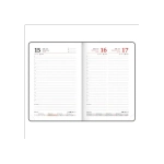 Ежедневник А-5 2026 BRAUBERG Favorite, под кожу, черный, 117037