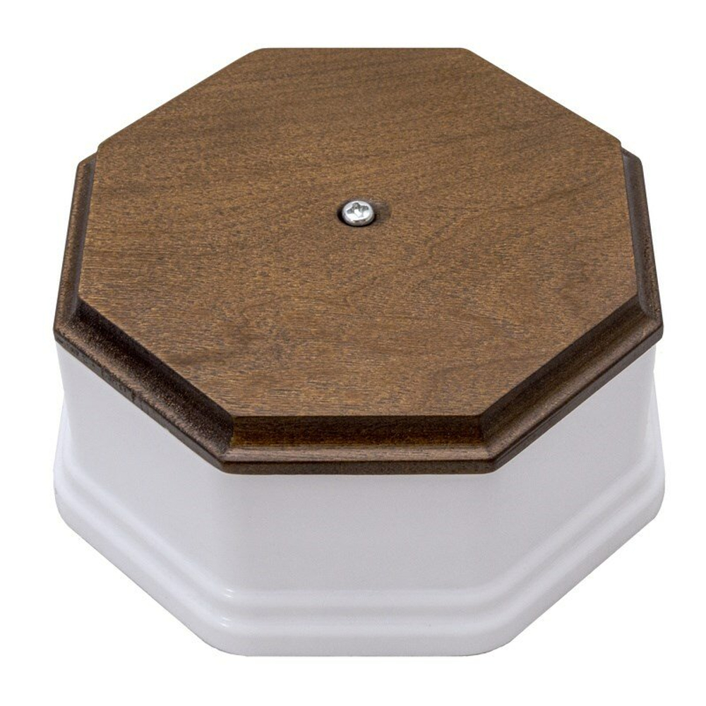 Коробка распределительная ретро, пластиковая, белая, фигурная, Salvador, PL.BOX.2WT.DK