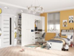 Пенал 1-ств с 4 ящ и нишей, МС "Анита", (Винтерберг/Рейн бронза