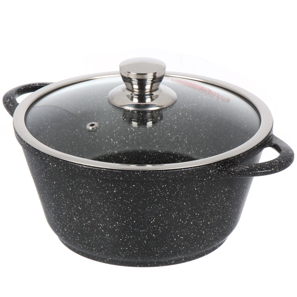 Кастрюля алюм, антиприг, 2 л, крыш стекло, кругл, Горница, Induction Гранит, Ик2233аг, индукц