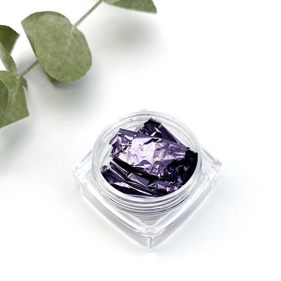 Фольга для дизайна ногтей мягкая (поталь), сиреневая