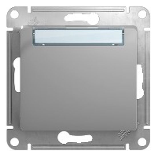 Механизм кнопки нажимной 1-кл. СП Glossa 10А IP20 (сх. 1) с табличкой алюм. SchE GSL000319