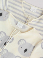 Комбинезон / Слип для малышей Next AW3-065, 2 шт., Серый, Светло-желтый