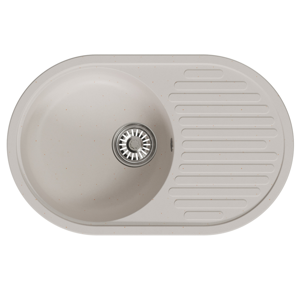 Мойка ML-GM16 КОМФОРТ овальная с крылом, белая (331), 730*460*180мм