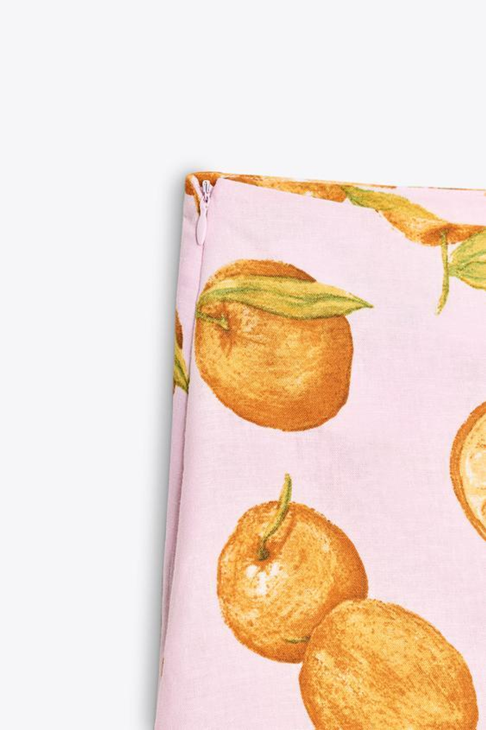 ZARA ЮБКА НА ЗАПÁХ С ПРИНТОМ И ЛЬНОМ, РОЗОВЫЙ