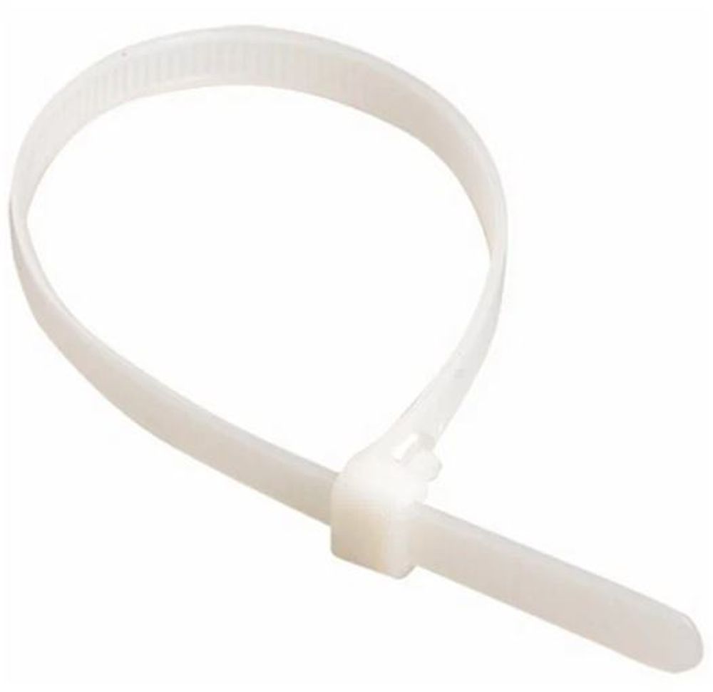 Хомут-стяжка для кабеля 2,5х100мм нейлон белый (уп.100шт)
