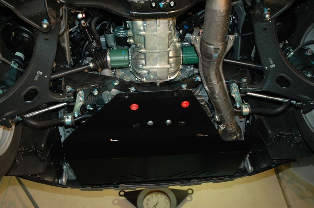 Защита картера двигателя (2 мм, сталь) для Subaru Forester 2008-2013 (V - 2.0; 2.5; 2.5Turbo), Subaru Exiga 2008-2012 (V - 2.0; 2.5; 2.5Turbo) Sheriff.22.1477