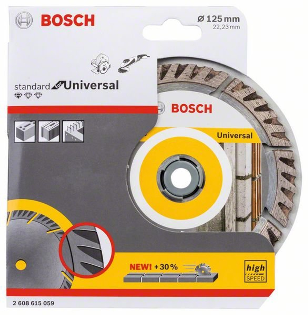 Алмазный отрезной круг Standard for Universal 125x22,23 BOSCH 2608615059