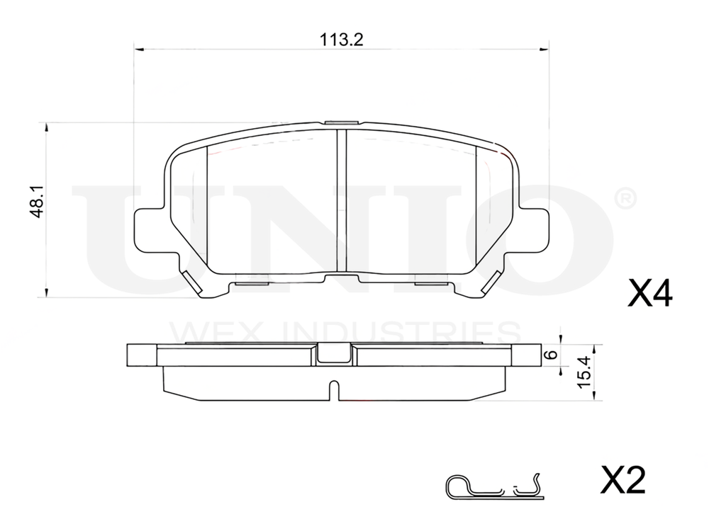 Колодки тормозные диск. задние UNIO BRP-20320