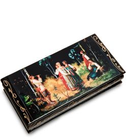 Народные промыслы ШК-11/12-B Шкатулка-купюрница в технике декупаж (8х17х4)