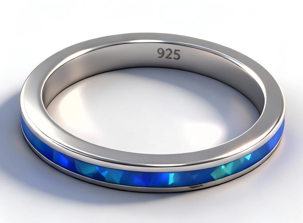 Ювелирное кольцо из серебра 925 пробы,вставка опал.Размер 18