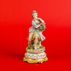 Винтаж: Фарфоровая мануфактура Capodimonte. «Пастух и цветочница»