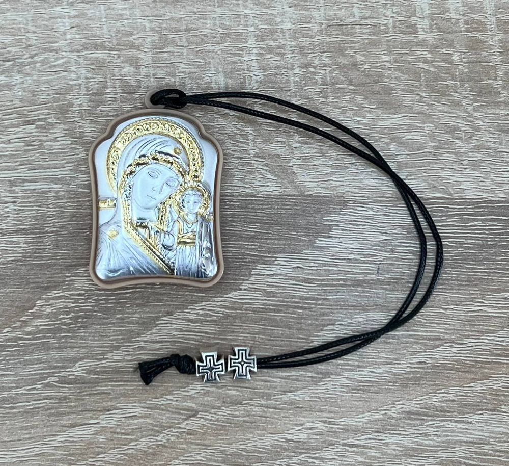 Казанская БМ-Ангел Хранитель, подвеска 2х сторонняя 30х40