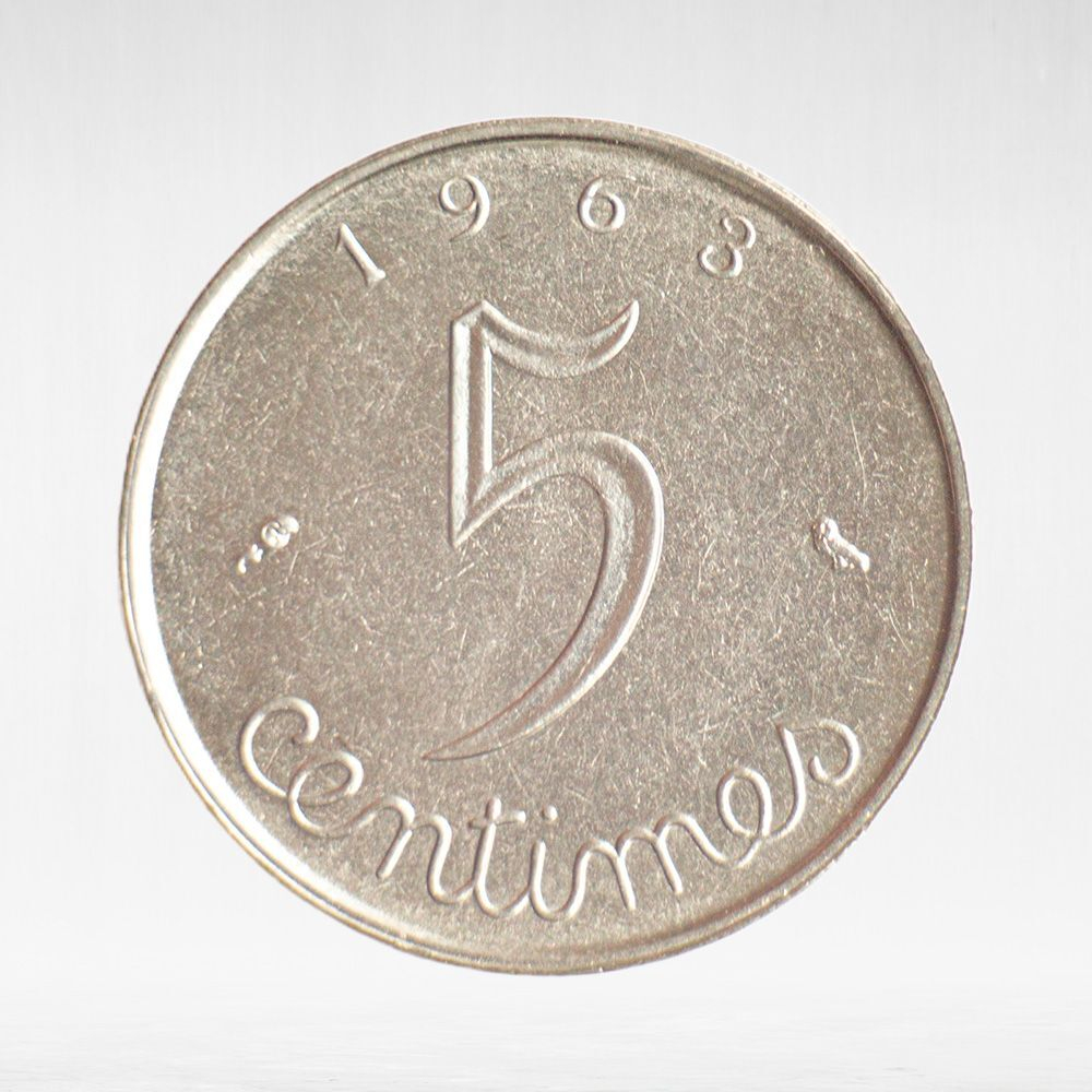 France, 5 Centimes 1963 - 5th Republic, XF