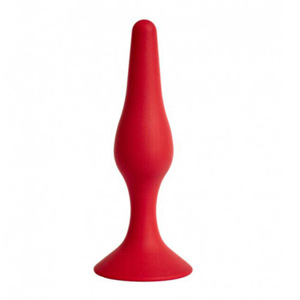 Небольшая анальная пробка на присоске Gravity-S (Цвет: красный)