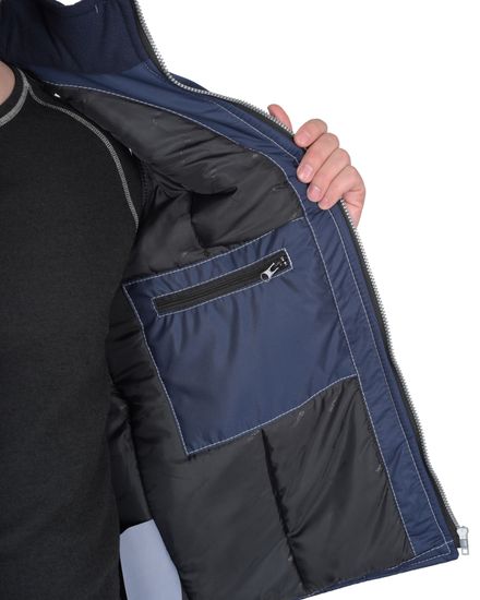 Жилет утепленный "Сириус-Алекс" с капюшоном (т.синий)