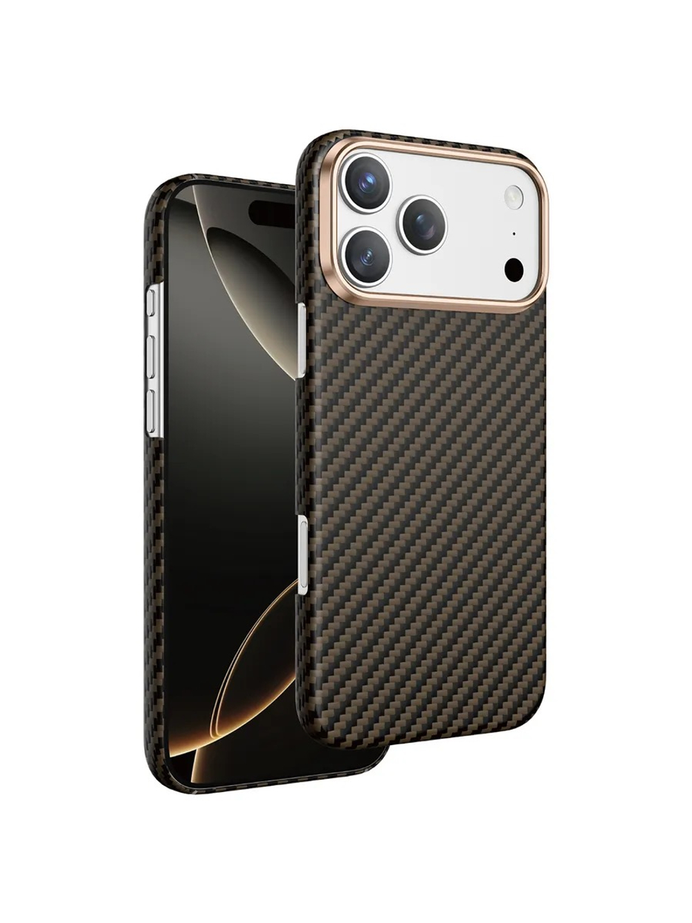 Чехол для iPhone 17 Pro Keephone Kevlar Diago MagSafe case, бронзовый
