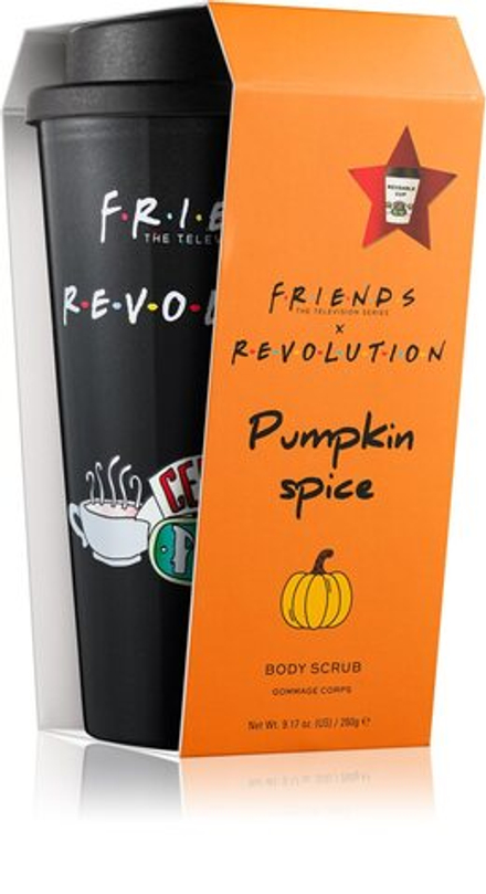 Makeup Revolution X Friends Pumpkin Spice - скраб для тела + термос /   260  g  / GTIN 5057566489881