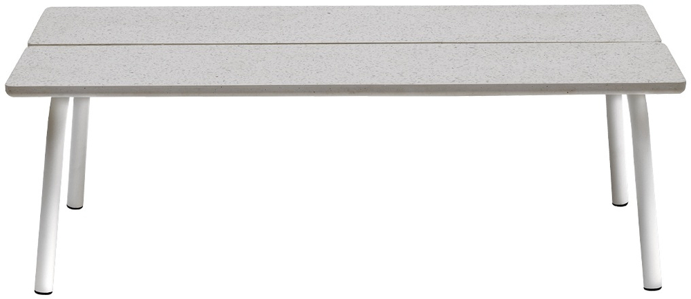 Столик кофейный бетонный Scab Design Brezza, лен, белый