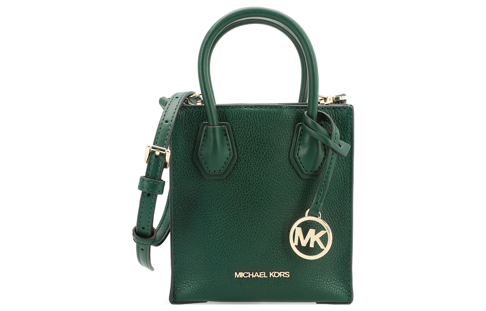 MICHAEL KORS Mercer Leather Trunk Bag, Handbag, Shoulder Bag, Crossbody Bag Mini Women"s Jasper