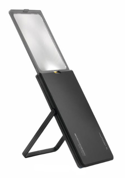 Лупа выдвижная асферическая Eschenbach EasyPocket XL 2,5x, 78x50 мм, с подсветкой, черная - фото 3