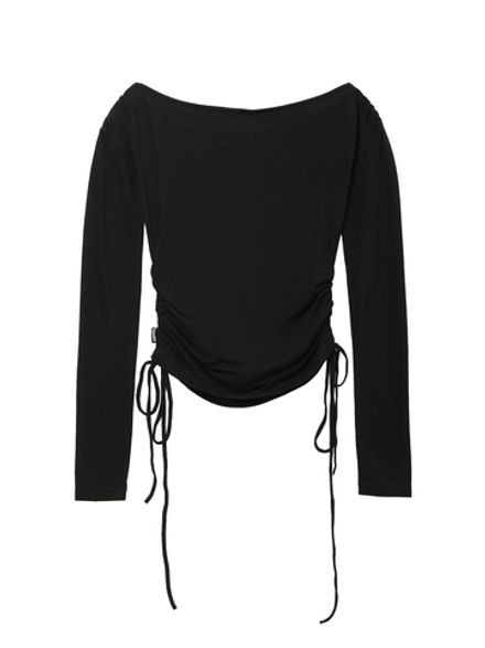 Топ Трикотажный Дл. Рукав Havoc Black Gun Graphic Off Shoulder Long Sleeve Top