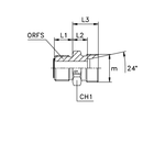 Адаптер DL38 ORFS 2 - 45x2