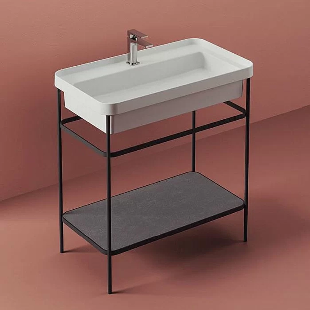 Консоль с раковиной Artceram FUORI SCALA ACA056/TFL03401/TFA 60.5 черная