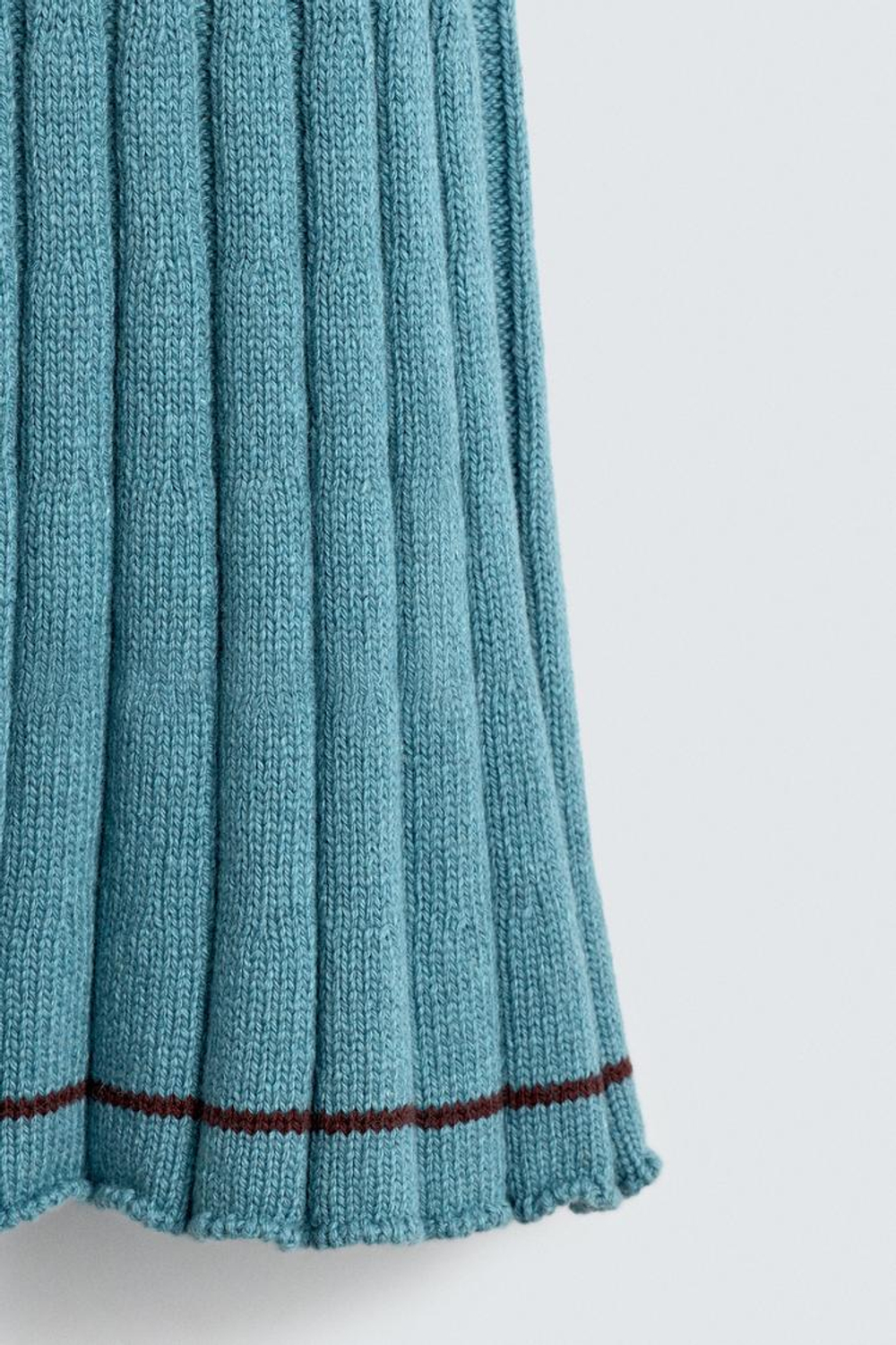 ZARA Х DISNEY ТРИКОТАЖНАЯ ЮБКА В СКЛАДКУ, СИНИЙ