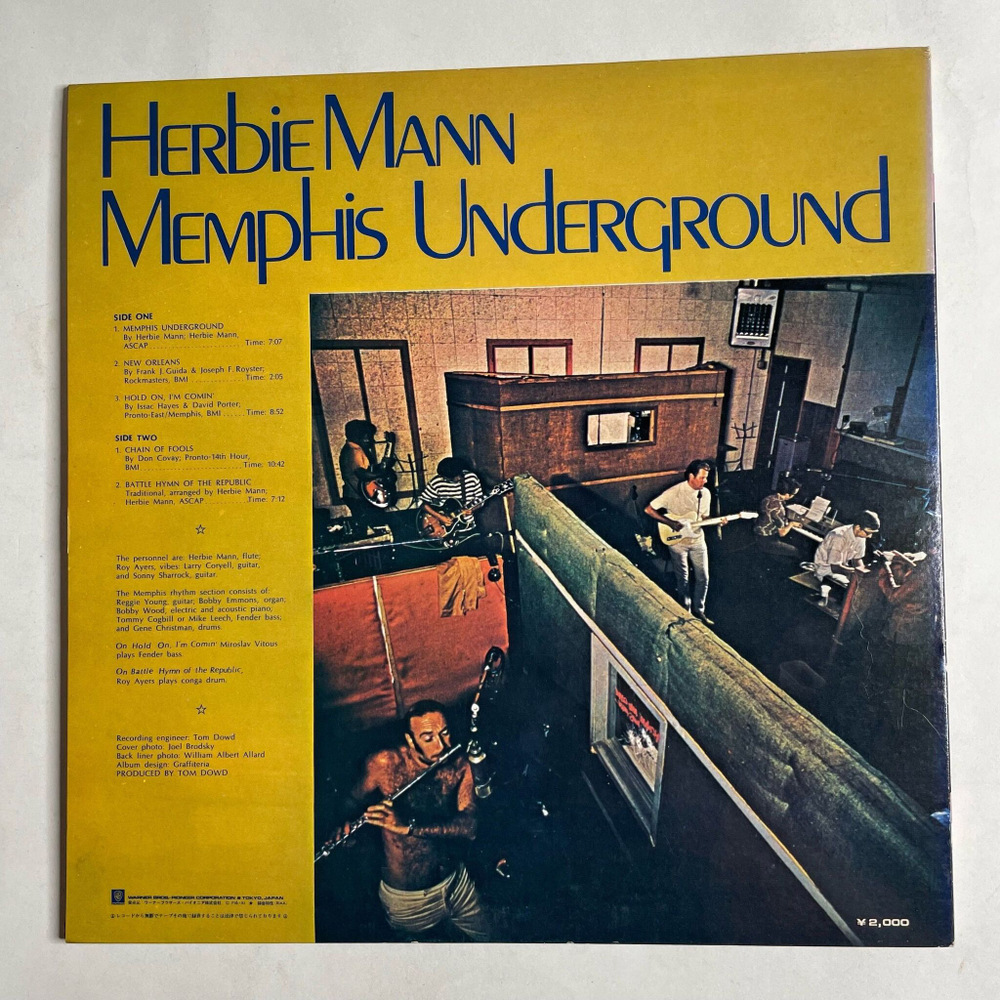 Винтажная виниловая пластинка LP Herbie Mann Memphis Underground (Japan 1971) (Obi)