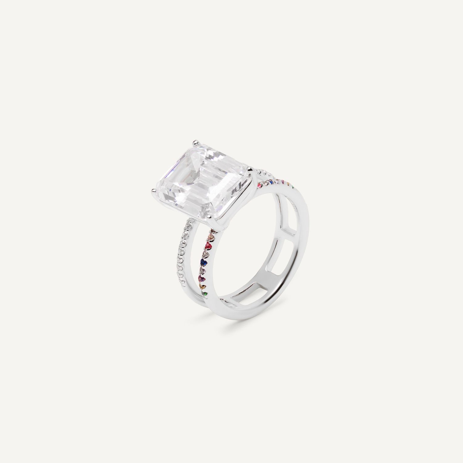 Кольцо Shine Bright Ring – Crystal Silver