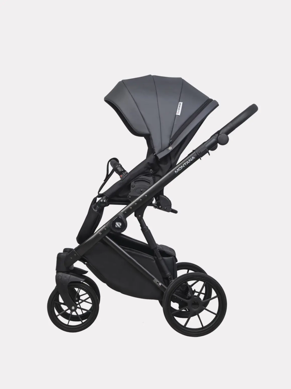 Коляска 2 в 1 Riko Basic Montana Ecco цвет 24 Graphite (графит)
