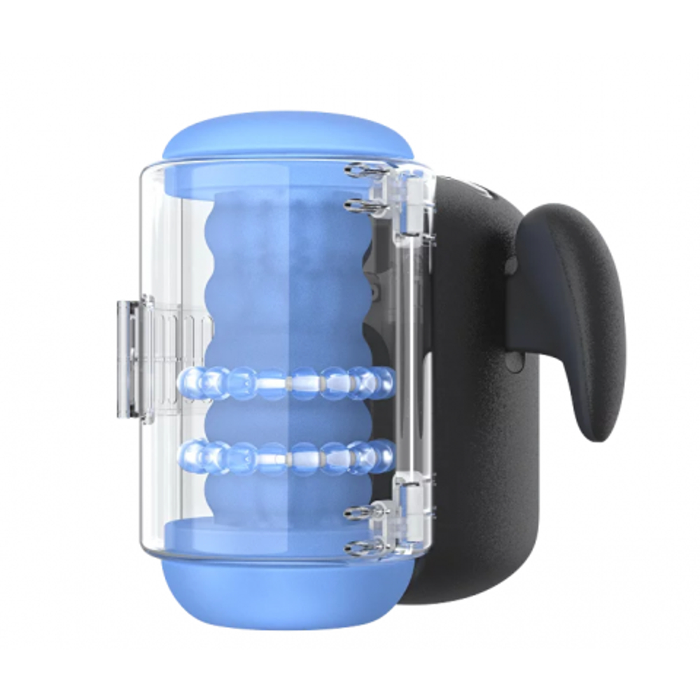 Инновационный робот-мастурбатор Black Knight с массажем бусинами от Amovibe