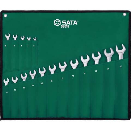 Набор комбинированных ключей с накидным наконечником 17шт SATA 08018