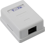 Lanmaster <TWT-SM1-45/6-WH> Розетка внешняя RJ-45 кат.6